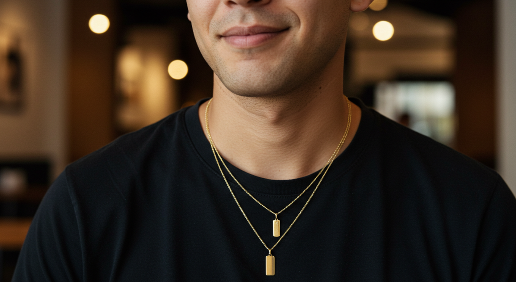 喜平ネックレスのおしゃれな着こなし